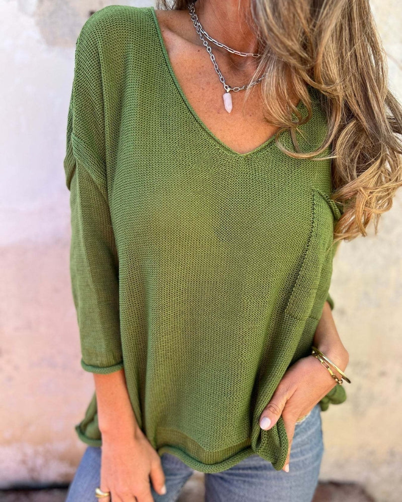 SEMBE - Top in maglia boho