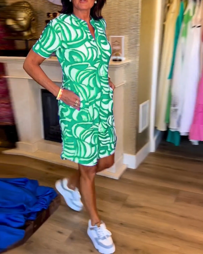 NEREA - ABITO ELEGANTE STAMPATO