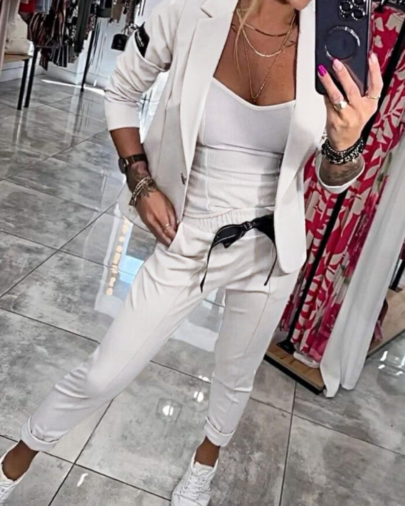 MALOU - Top con giacca e pantaloni