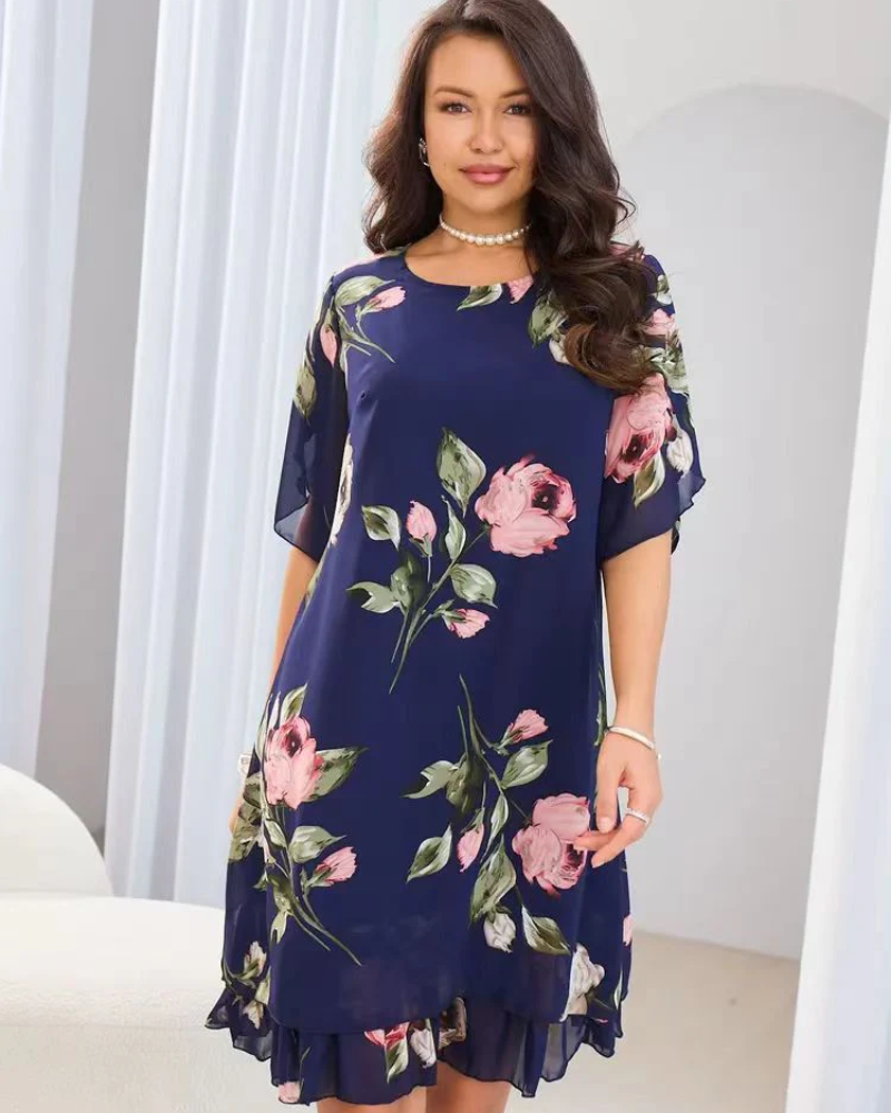 AMELIN - Elegante abito in chiffon