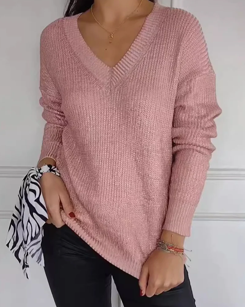 MERION - MAGLIONE CASUALE CON COLLO A V
