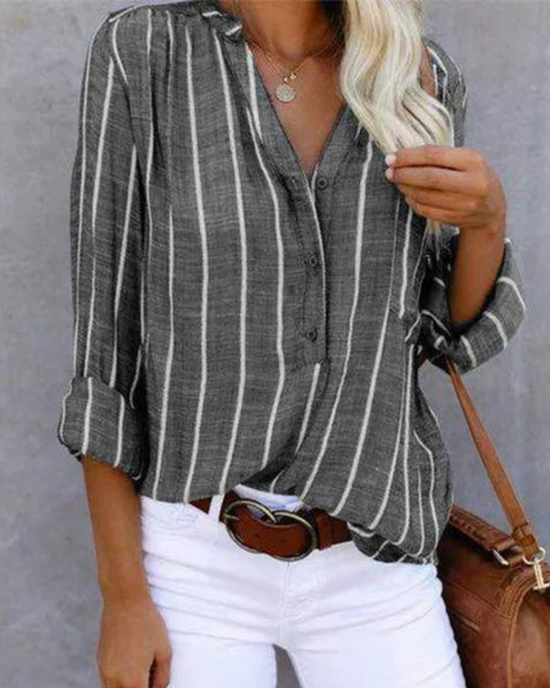 LYLA - BLUSA CASUAL A RIGHE