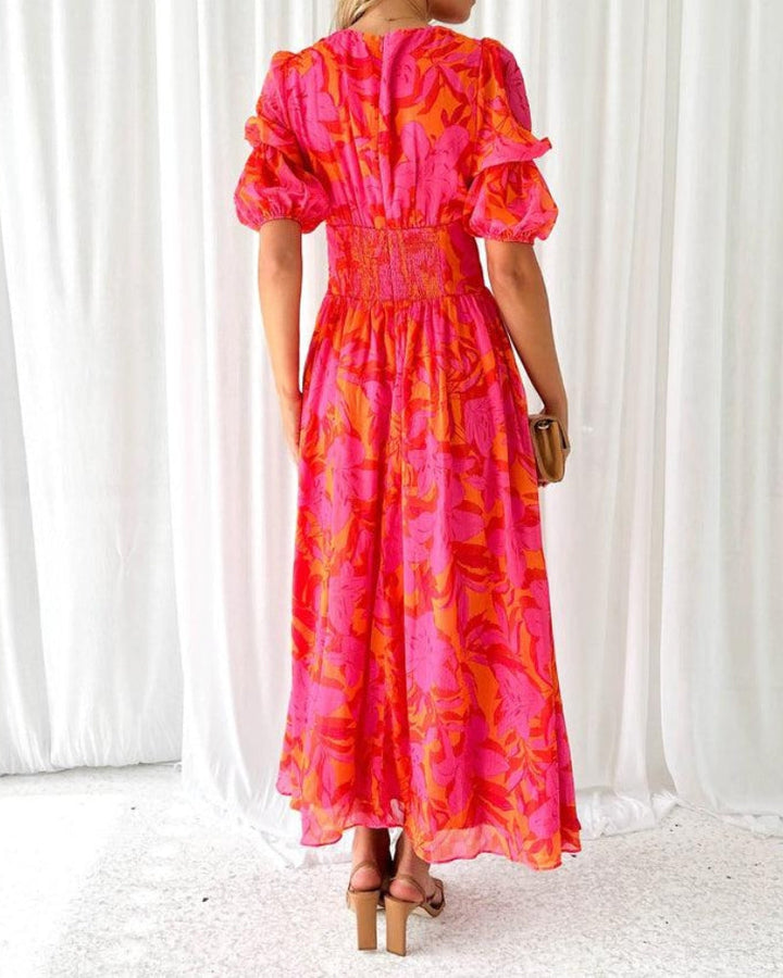 DERANA - MAXI ABITO ROSSO ROSA