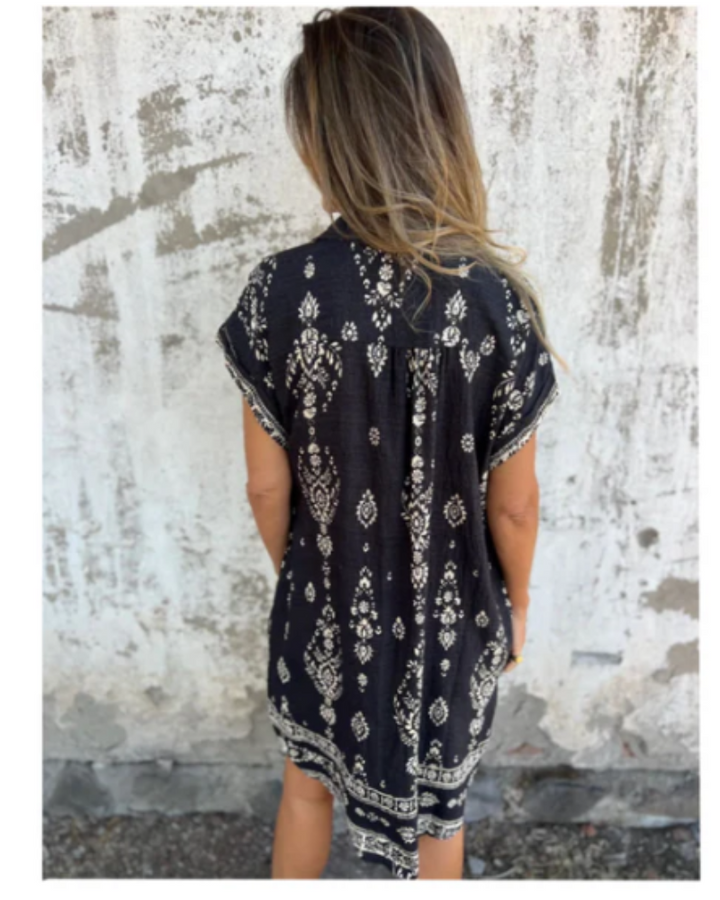 ORONE - ABITO STAMPATO LOOSE FIT