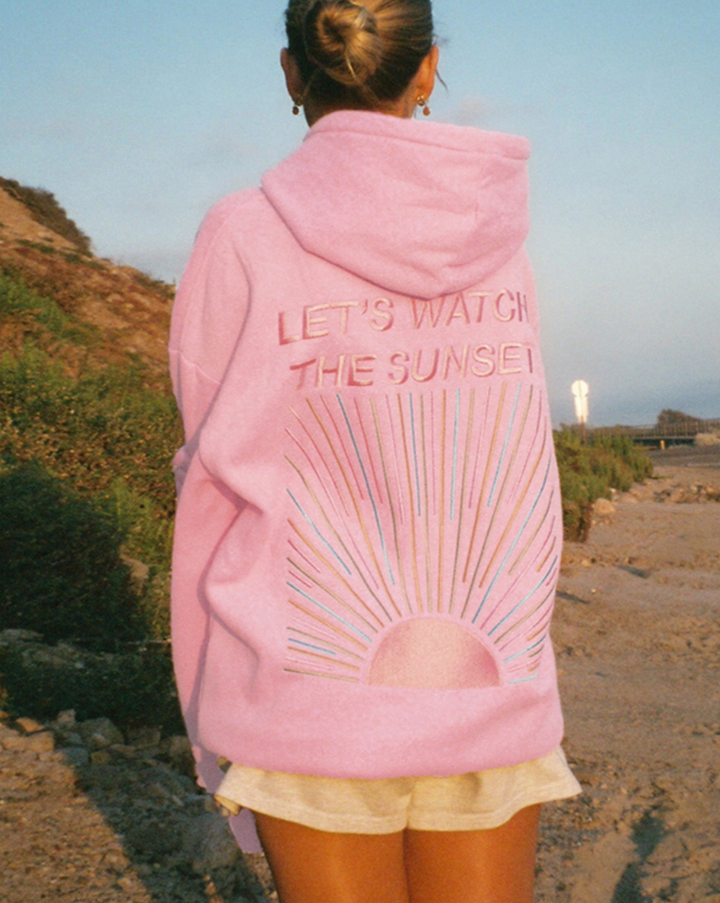 Katie - Felpa con cappuccio “Lets watch the sunset"