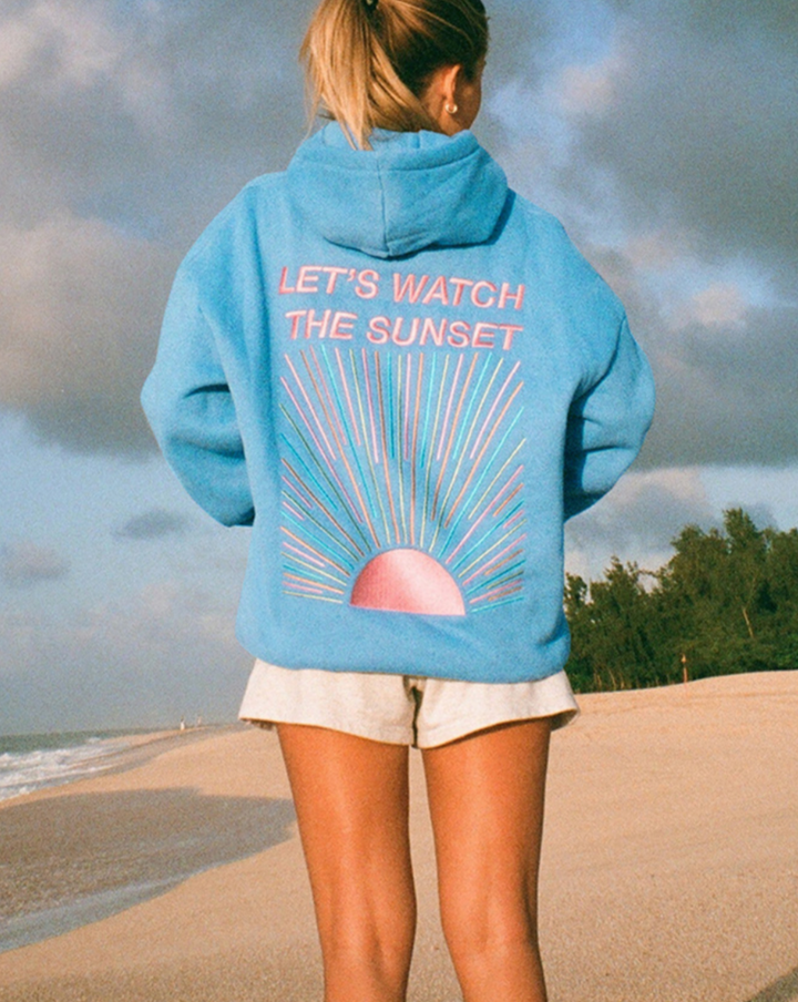 Katie - Felpa con cappuccio “Lets watch the sunset"