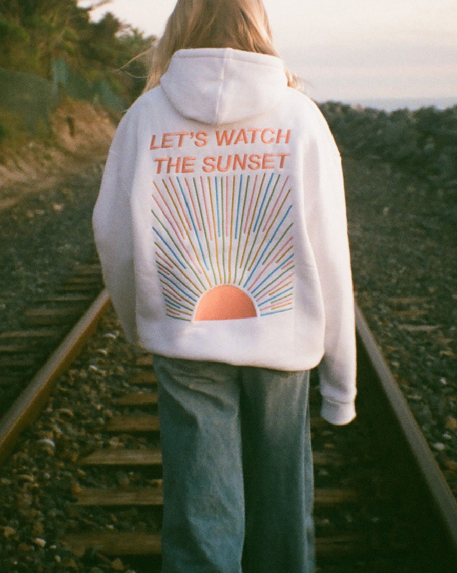 Katie - Felpa con cappuccio “Lets watch the sunset"