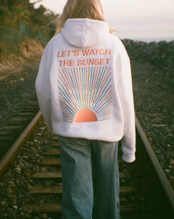 Katie - Felpa con cappuccio “Lets watch the sunset"