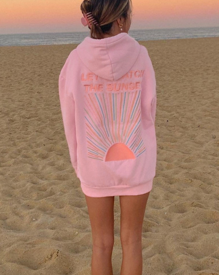 Katie - Felpa con cappuccio “Lets watch the sunset"