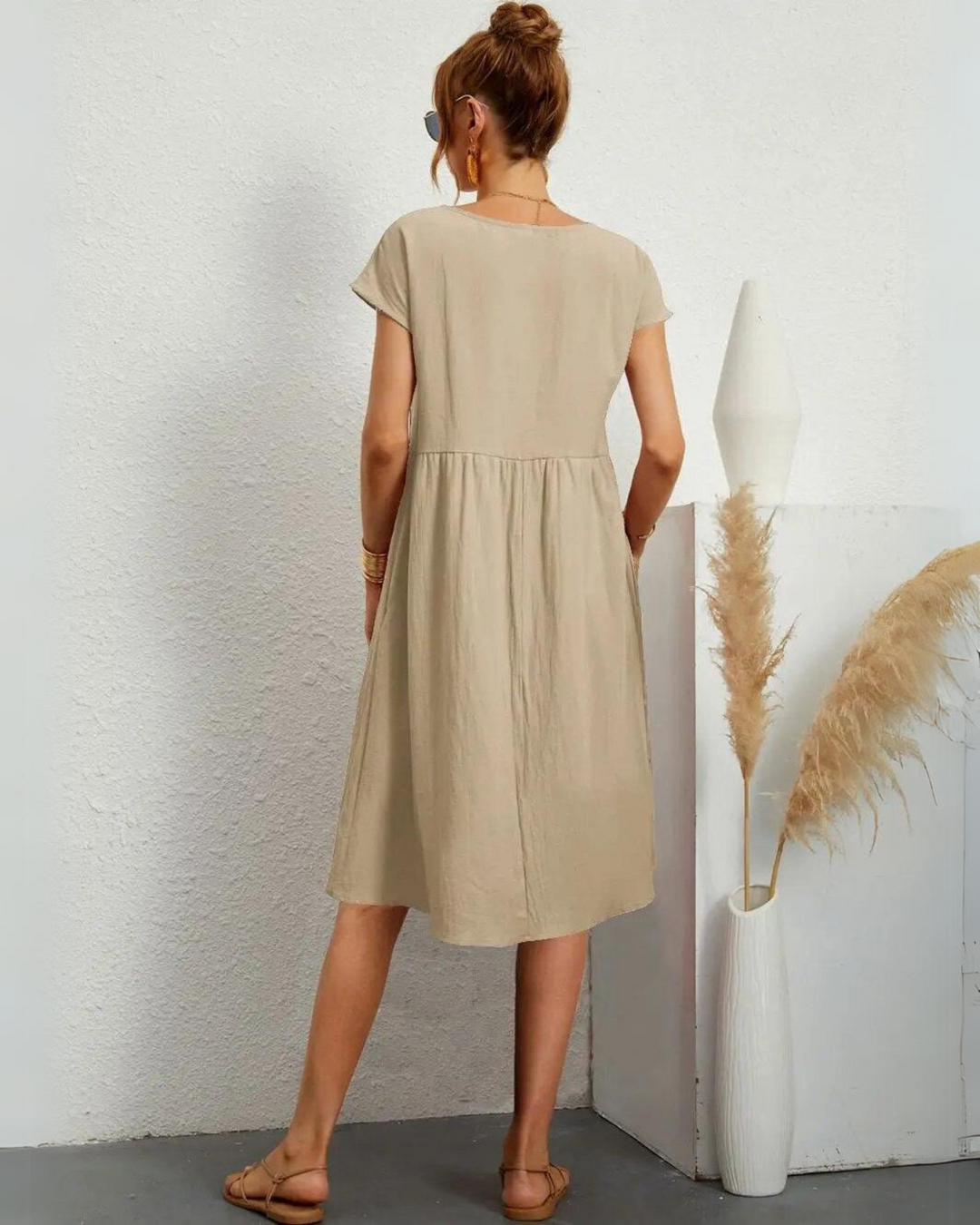 MILLA - ABITO ESTIVO CASUAL CON SCOLLO A O E VESTIBILITÀ AMPIA