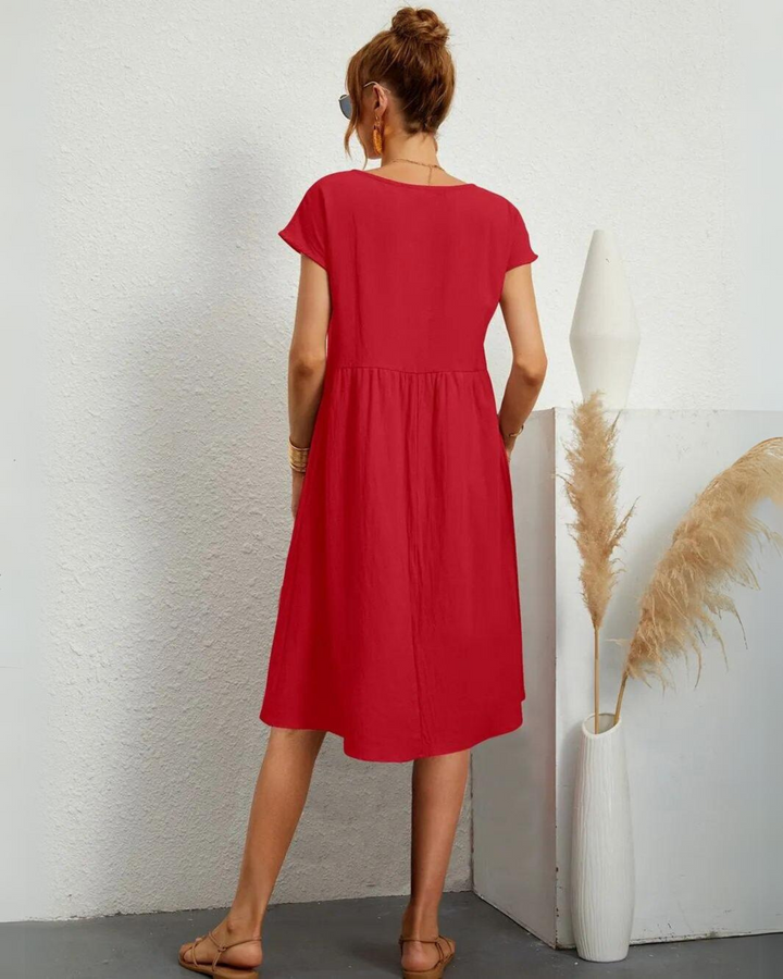 MILLA - ABITO ESTIVO CASUAL CON SCOLLO A O E VESTIBILITÀ AMPIA